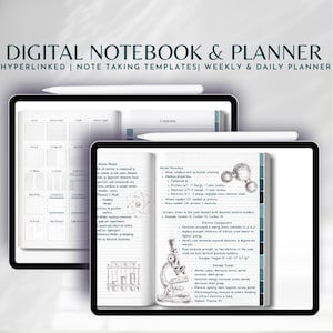 Cahier académique et agenda | Organiser ses études et ses objectifs personnels | Améliorez votre productivité et restez organisé | Outil de planification avec lien hypertexte