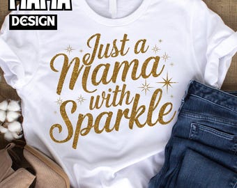 Gold Glitter Mama PNG | Mama Shirt, Mugs Design (Digital Download)
