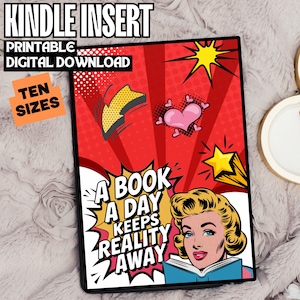 Digital Download: 10 Printable Kindle Inserts PDF | 300 DPI Kindle Insert Designs for Clear Case | Instant Download | Easy to Print Insert
