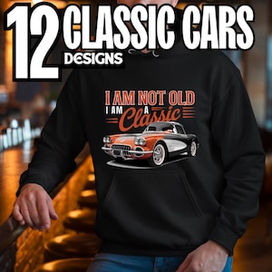 12 Muscle Car Bundle, Classic Car PNG, Classic American Muscle Cars, Vintage Car PNG, Vintage 70's 80's Cars, Muscle Car PNGs,  Car T Shirt