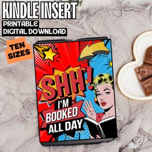 Digital Download: 10 Printable Kindle Inserts PDF | 300 DPI Kindle Insert Designs for Clear Case | Instant Download | Easy to Print Insert