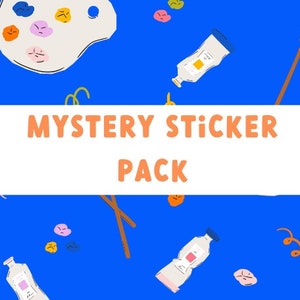 Mystery sticker pack, random sticker pack, sticker grab bag, mystery box stickers, cute sticker pack, stationary stickers, mystery bundle