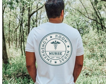 Custom Vintage ER Nurse Shirt, Personalized Nurse Shirt, Emergency Department Nurse, Nurse Established Shirt, Nurse Gift, Murse Shirt