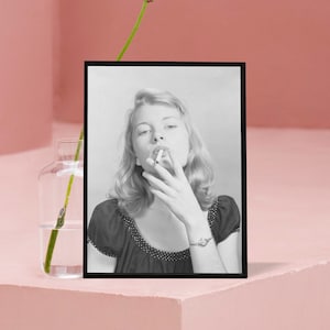 Cigarette girl print | digital download pop culture wall art