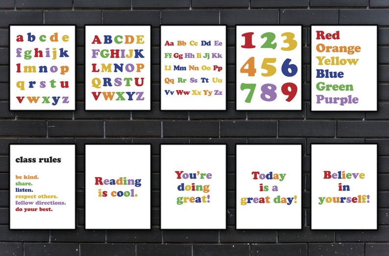 Alphabet Poster | Pdf Jpg Svg Ai Eps Educational Poster Digital ...