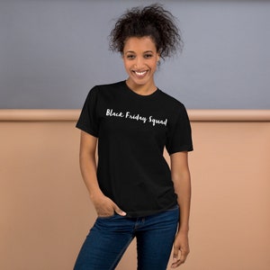 Black Friday Squad tee | matching shopping shirts, black friday gang, shopaholic