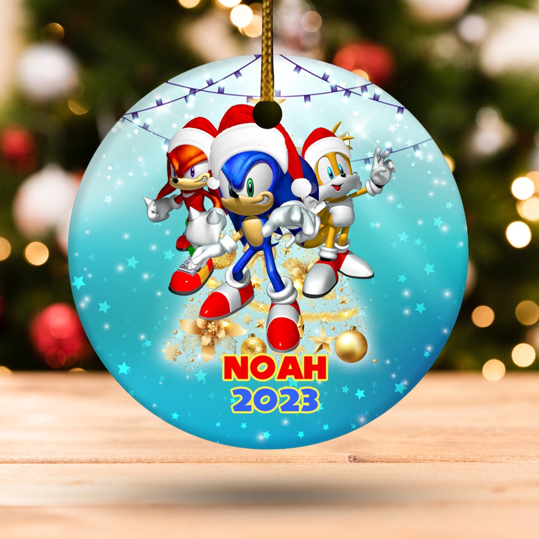 Personalized Sonic Ornament Sonic Christmas Ornament Sonic Etsy
