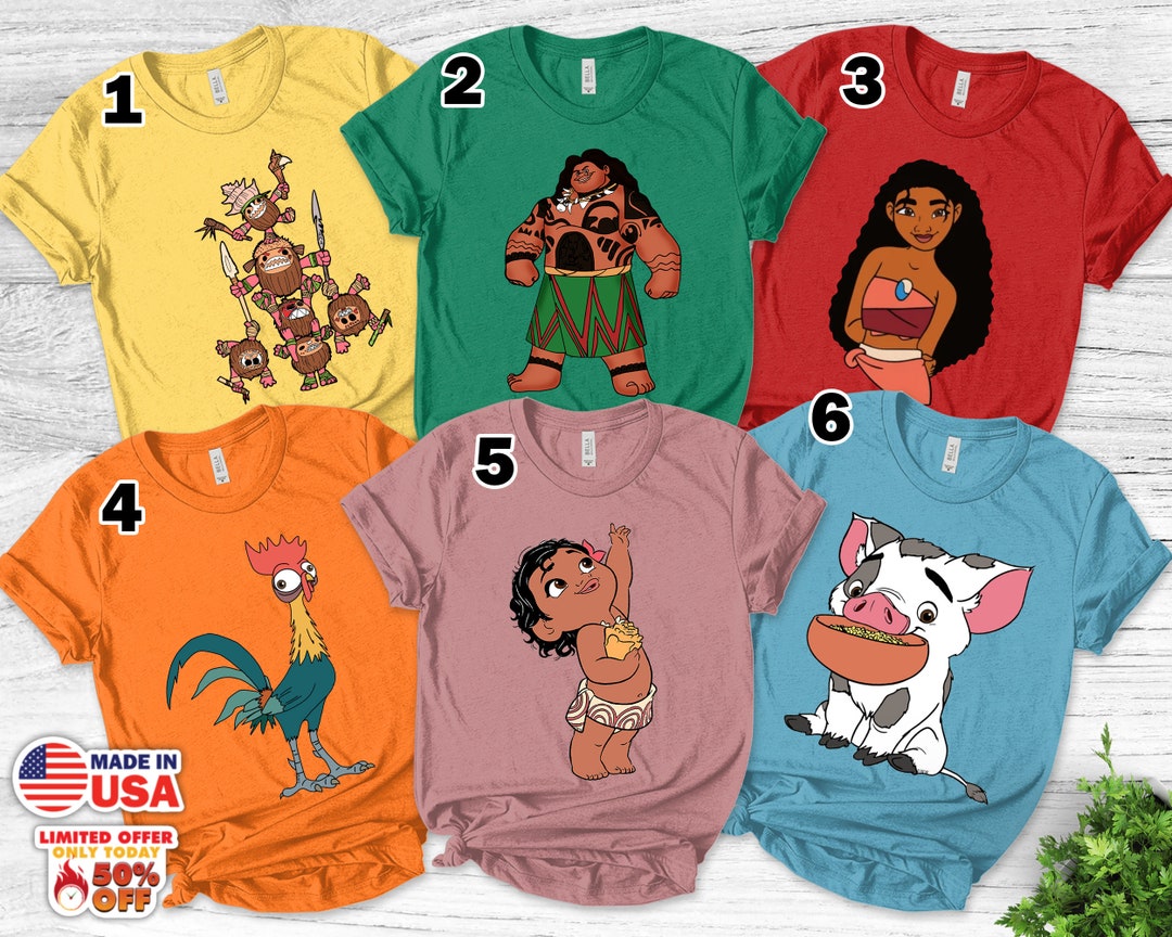 Disney Princess Shirt Disney Moana Shirt Disney Group Shirt Etsy