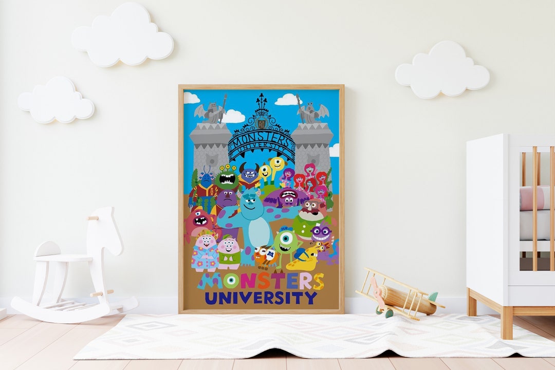 Monsters Inc Monsters Inc Poster Wall Art Monsters Inc Decor Etsy