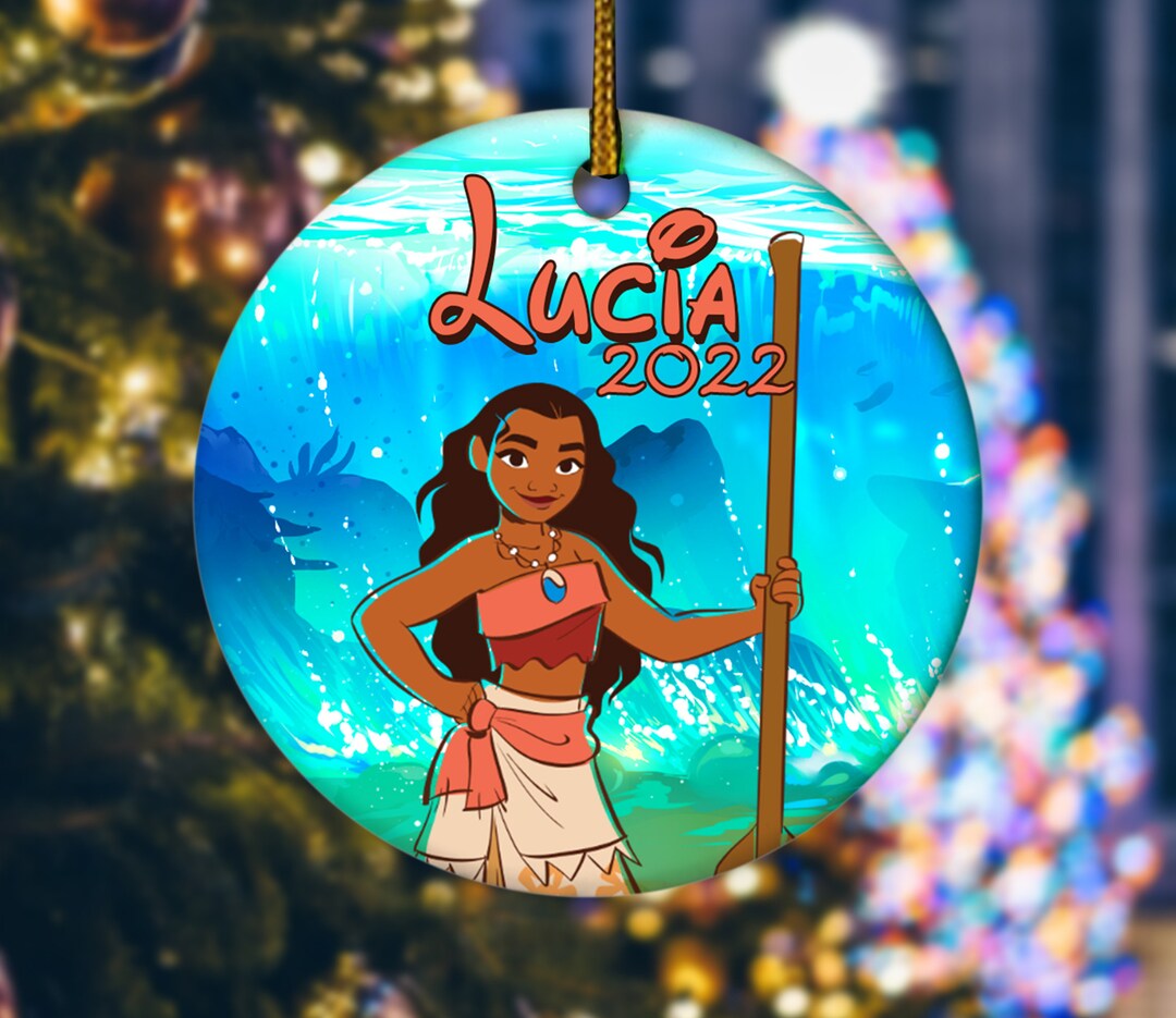 Moana Christmas Ornamentdisney Princess Moana Etsy