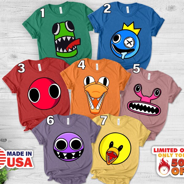 Rainbow Bunny Letter Print Matching Best Friends Loose T-Shirt