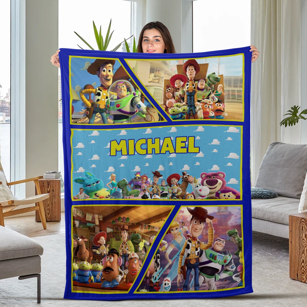 Customized Toy Story Blanket Toy Story Blanket Toy Story Etsy