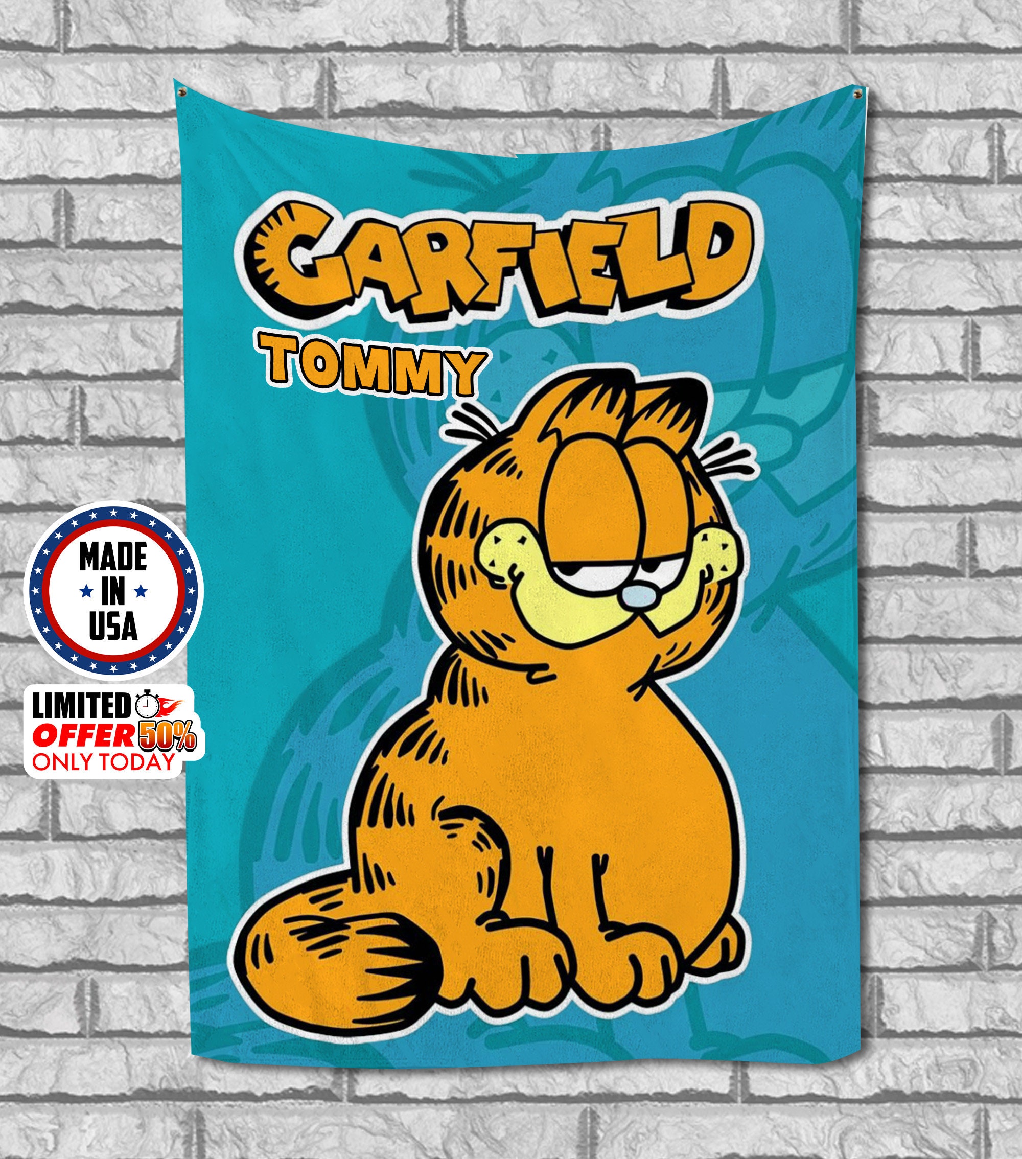 Garfield Fleece Blanket Garfield I Hate Mondays Throw Blanket Etsy