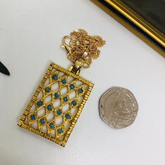 Striking Rectangular Harlequin Pendant. Beautiful… - image 10