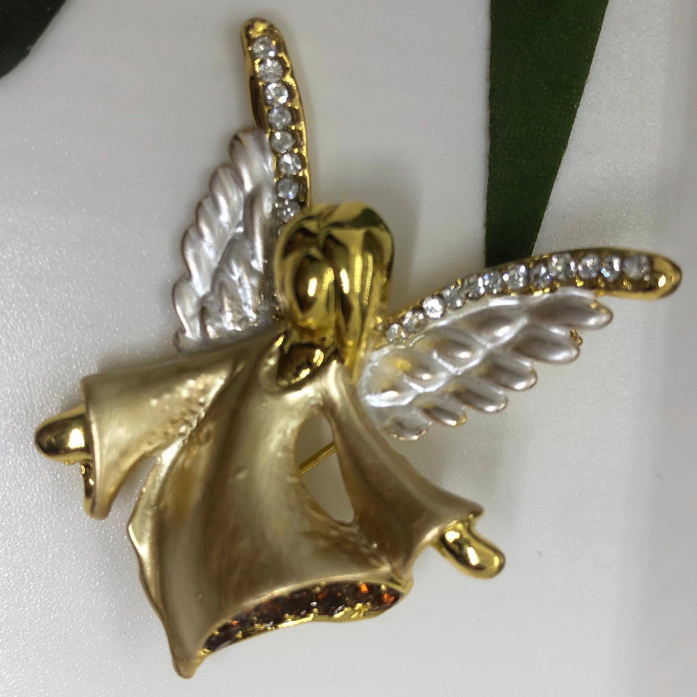 Connie Cloris Women's Crystal Angel Brooch Pin - Alloy Enamel Jewelry Accessory