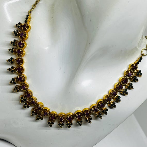 Stunning Simulated Imitation Ruby + Simulated Gre… - image 2