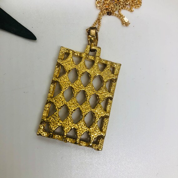 Striking Rectangular Harlequin Pendant. Beautiful… - image 9