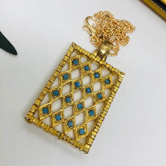 Striking Rectangular Harlequin Pendant. Beautiful… - image 2