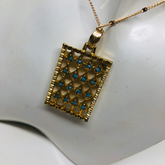 Striking Rectangular Harlequin Pendant. Beautiful… - image 5