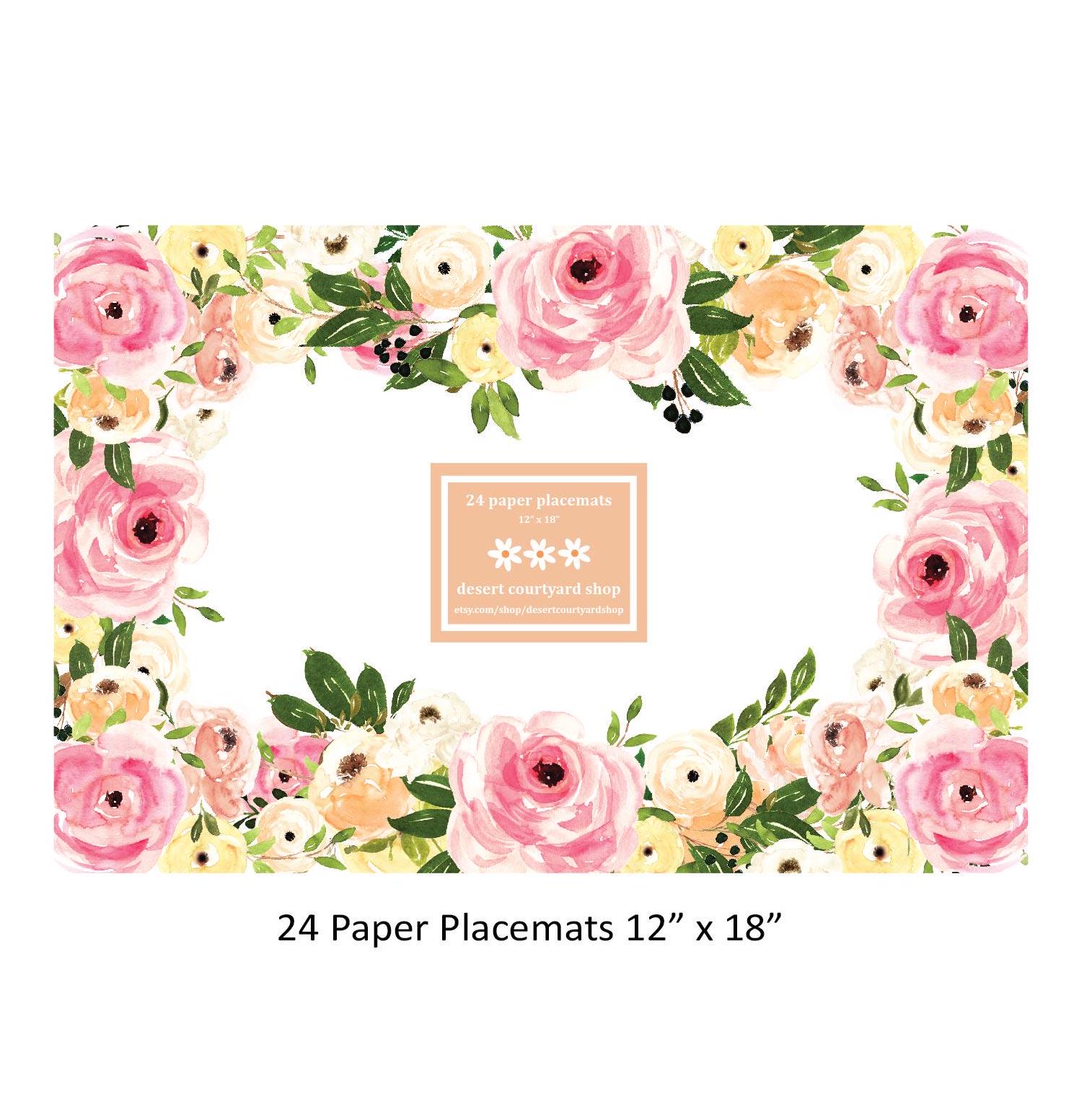 American Floral Placemat - Pad of 18 Sheets main image 0