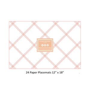 Red Farmhouse Paper Placemats - Set of 24 Paper Placemats 12&quot; x 18&quot; - Disposable Placemats