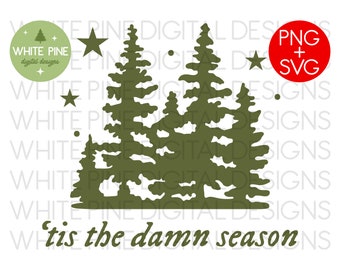 Tis The Damn Season Christmas Tree PNG SVG, Swiftmas File (Digital Download)