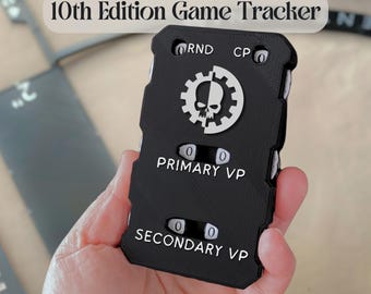 40k score tracker, 10th edition wargaming points game aid, 3d printed gift for boyfriend, personalized present for ttrpg,