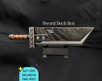 Sword Card Deck Box: Final Fantasy Inspired MTG Commander Storage