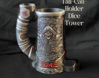 Dungeon Master mug dice tower, custom 3d printing for holding cans, dnd group gift, present for boyfriend, ttrpg accessories for her, 16oz