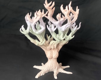 Cherry Blossom, dice holder tree goddess, rococo, coquette room decor, jewelry display, 3d printed dnd accessories, nerd gift for her, ttrpg