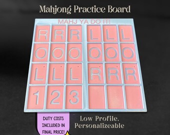 Mahjong Practice Board, American Charleston Training Aid, Personalized Mahjongg Accessories, 3D printed gift for her, Mother and aunt.