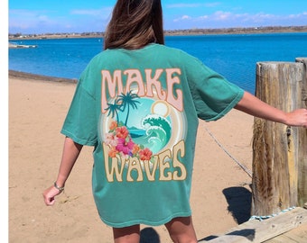 Ocean Beach Shirt Surf Shirt Siesta Beach Shirt Trendy Oversized Shirt Tumblr Tshirt Coconut Girl Clothes Words On Back Sunset Tee