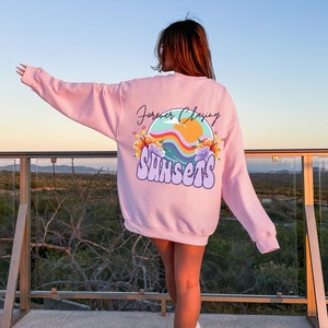 Forever Chasing Sunsets Sweatshirt Sunset Hoodie Beachy Surf Sweatshirt Hoodie With Words On Back Hawaii Sweatshirt Coconut Girl Clothes