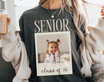 Personalisiertes Senior 2026 Photo Comfort Colors Shirt