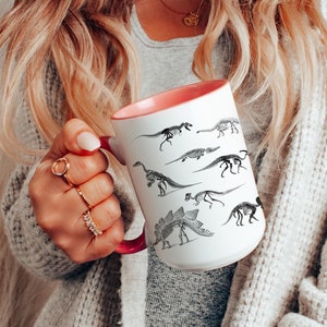 Dinosaur Mug, Dino Skeleton Mug, Vulture Culture Mug, Dinosaur Gift, T Rex Coffee Mug, Stegosaurus Mug, Paleontologist Mug