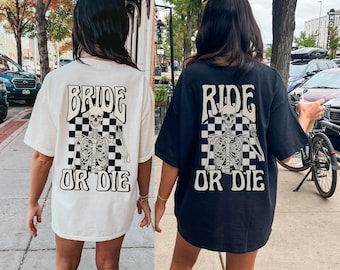 Bruid of sterven Bachelorette partij Shirts tot de dood doen we partij Rock and Roll bruid Bachelorette Spooky Bachelorette Shirts Heks Bachelorette