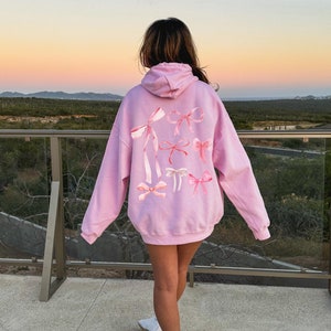 Moletom com Capuz e Laço Rosa, Moletom com Capuz Coquette, Moletom Ballet, Blusa Coquette, Roupa Coquette, Blusa Feminina com Laço Rosa