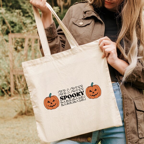 Halloween Tote Bag, Trick or Treat Bag, Trendy Tote Bag, Aesthetic Tote Bag, Weekender Bag Women, Laptop Tote Bag, Tote Bag Aesthetic