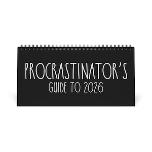 Desktop Calendar, 2026 Funny Office Procrastinator Humor, White Elephant Gag Gift, Coworkers Employees Best Friend Gift Sarcastic Desk Decor