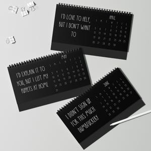 Desktop Calendar, 2026 Funny Office Humor Life Hacks, White Elephant Gag Gift, Coworkers Employees Best Friend Gift, Sarcastic Desk Decor image 6