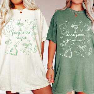 Ir a la capilla Despedida de soltera Margs y matrimonio Camisa de despedida de soltera Fiesta final Camisas de despedida de soltera México Cabo Lesbiana Despedida de soltera