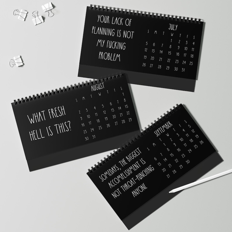 Desktop Calendar, 2026 Funny Office Humor Life Hacks, White Elephant Gag Gift, Coworkers Employees Best Friend Gift, Sarcastic Desk Decor image 7