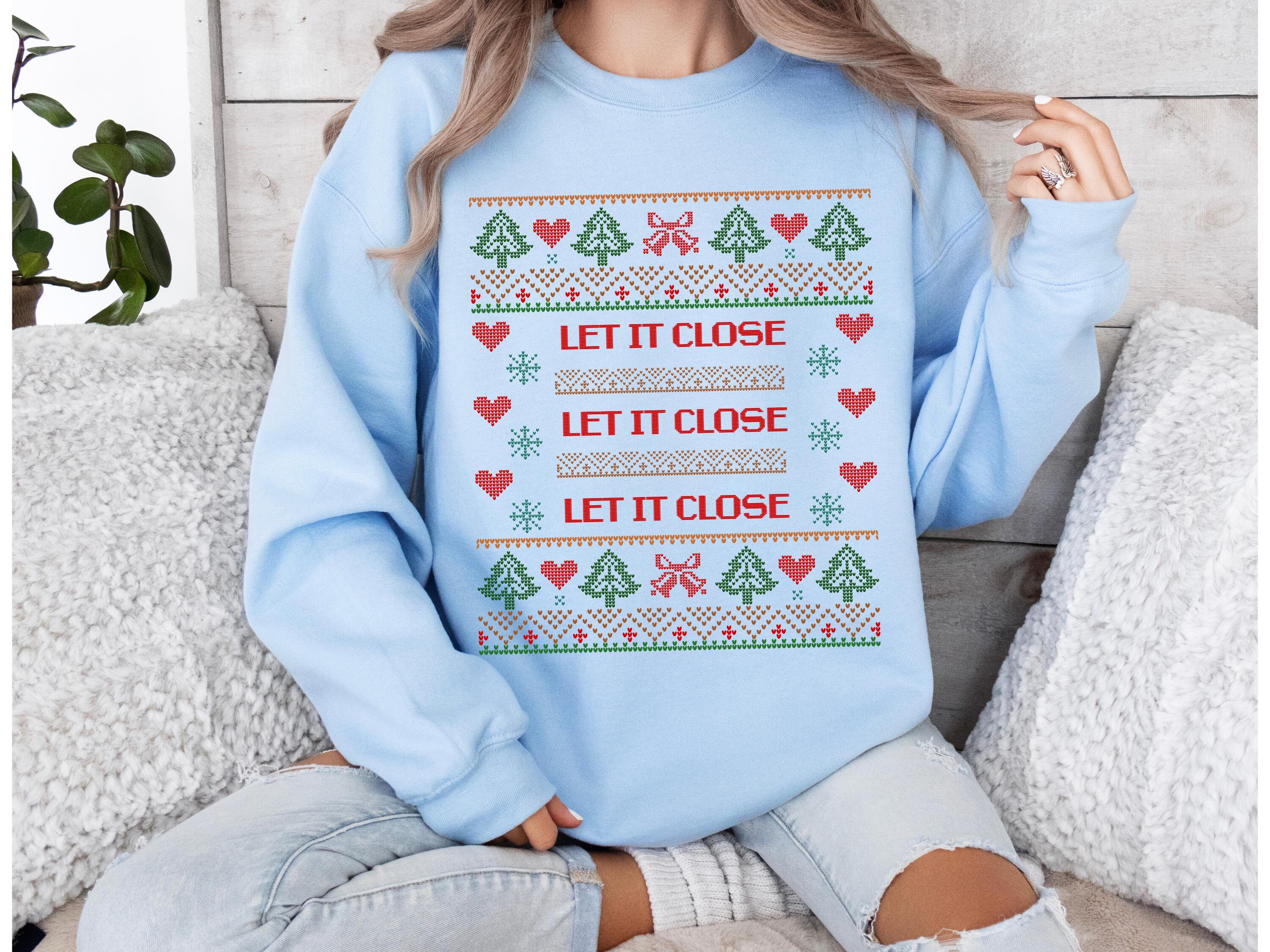 LUBOT Kerstjumper en Cardigan voor Dames, 2025 Nieuw Grappig Lelijk Trui Top Pullover, Lange Mouw Ronde Hals Wasbare Vakantie Gebreide Sweatshirt voor Meisjes, S-XXL, S