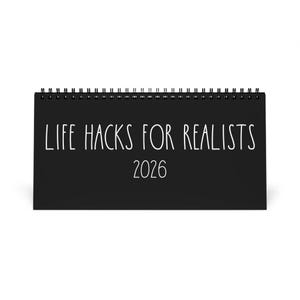 Desktop Calendar, 2026 Funny Office Humor Life Hacks, White Elephant Gag Gift, Coworkers Employees Best Friend Gift, Sarcastic Desk Decor