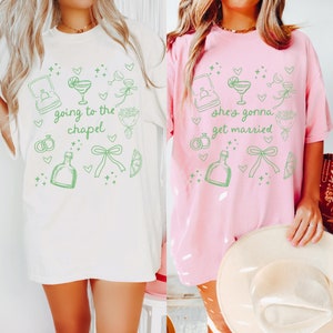 Ir a la capilla Despedida de soltera Margs y Matrimonio Camiseta de despedida de soltera Fiesta final Camisetas de despedida de soltera México Cabo Despedida de soltera lesbiana