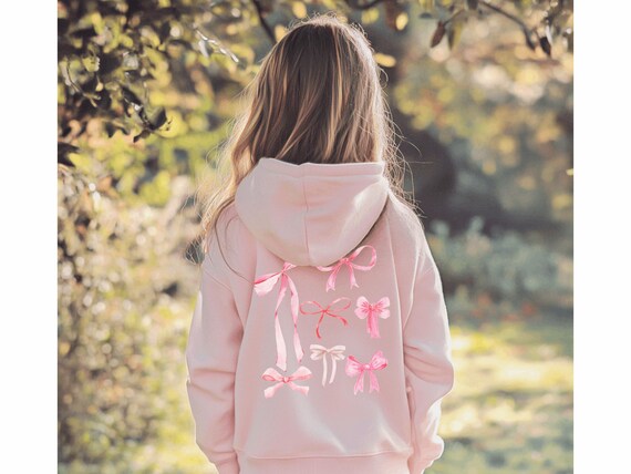 Pink Bow Hoodie Youth Sweatshirt, Kids Coquette Hoodie Sweatshirt, Ballet  Sweatshirt, Coquette Clothing, Girly Pink Ribbon Bow Pullover - Etsy