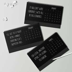 Desktop Calendar, 2026 Funny Office Humor Life Hacks, White Elephant Gag Gift, Coworkers Employees Best Friend Gift, Sarcastic Desk Decor image 5