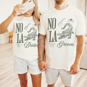 NOLA Bachelorette Shirts, New Orleans Bachelorette Party Shirts, Nola Bride, Nola Krewe, Mardi Gras Bachelorette, Matching Group Shirts image 3