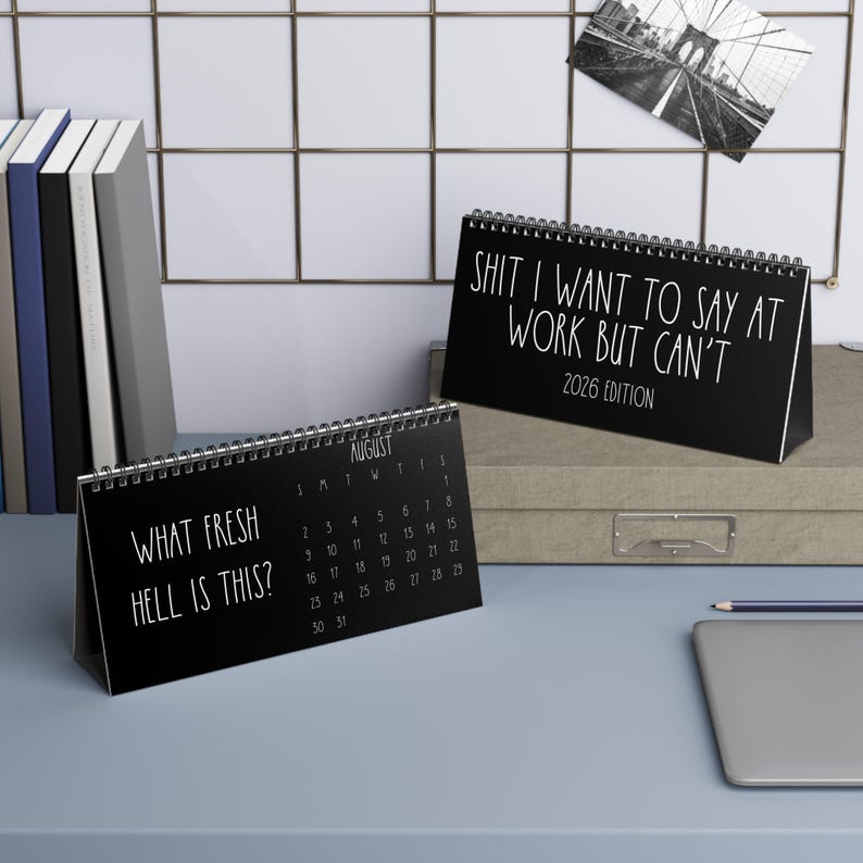 Desktop Calendar, 2026 Funny Office Humor Life Hacks, White Elephant Gag Gift, Coworkers Employees Best Friend Gift, Sarcastic Desk Decor image 4