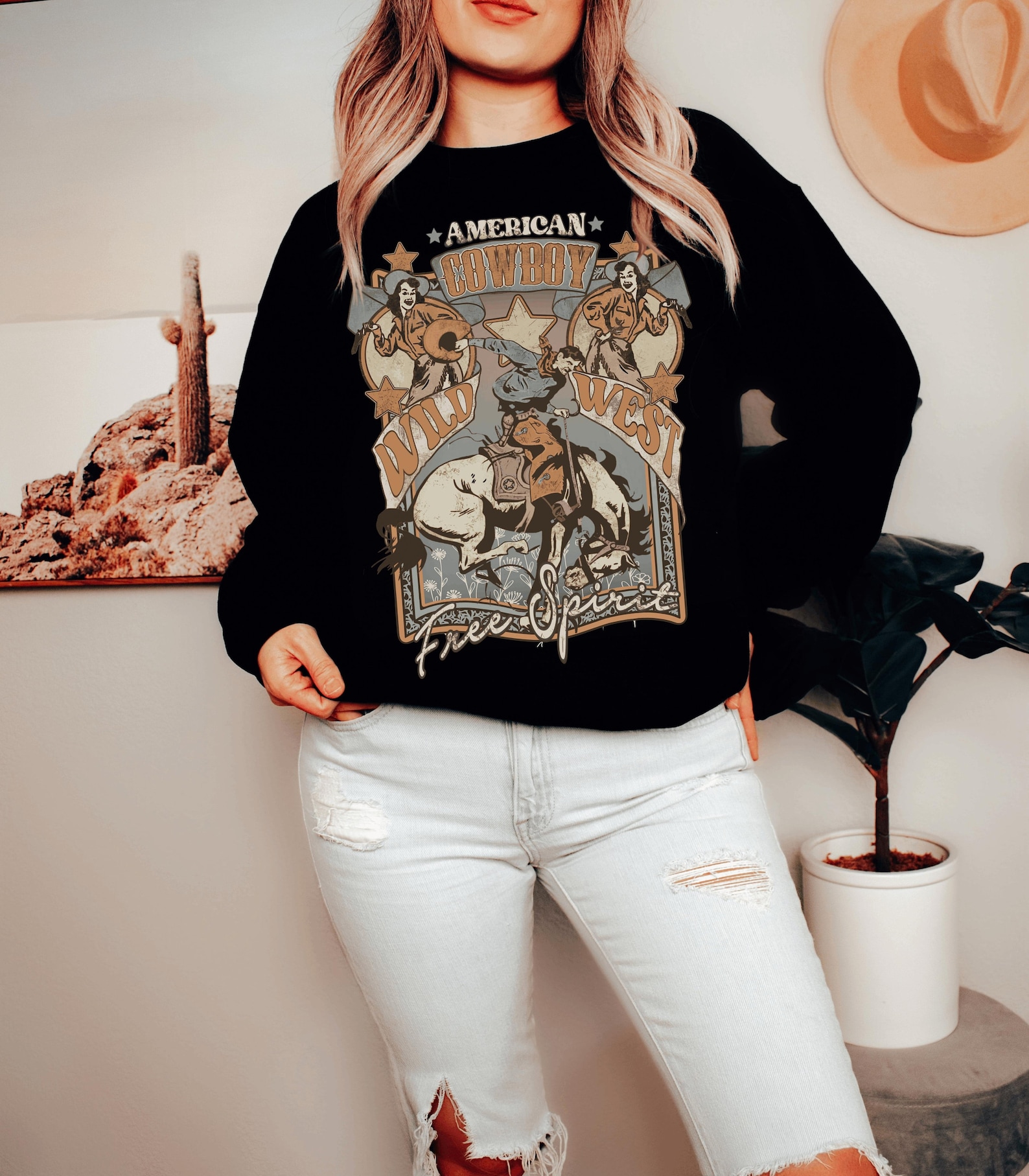 Retro Western Sweater main image 1